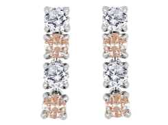 10K White Gold Round 0.56, Lab Grown, Diamond, Earrings
