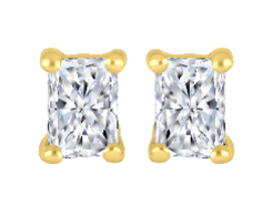 10K Yellow Gold , Lab Grown, Diamond, Earrings