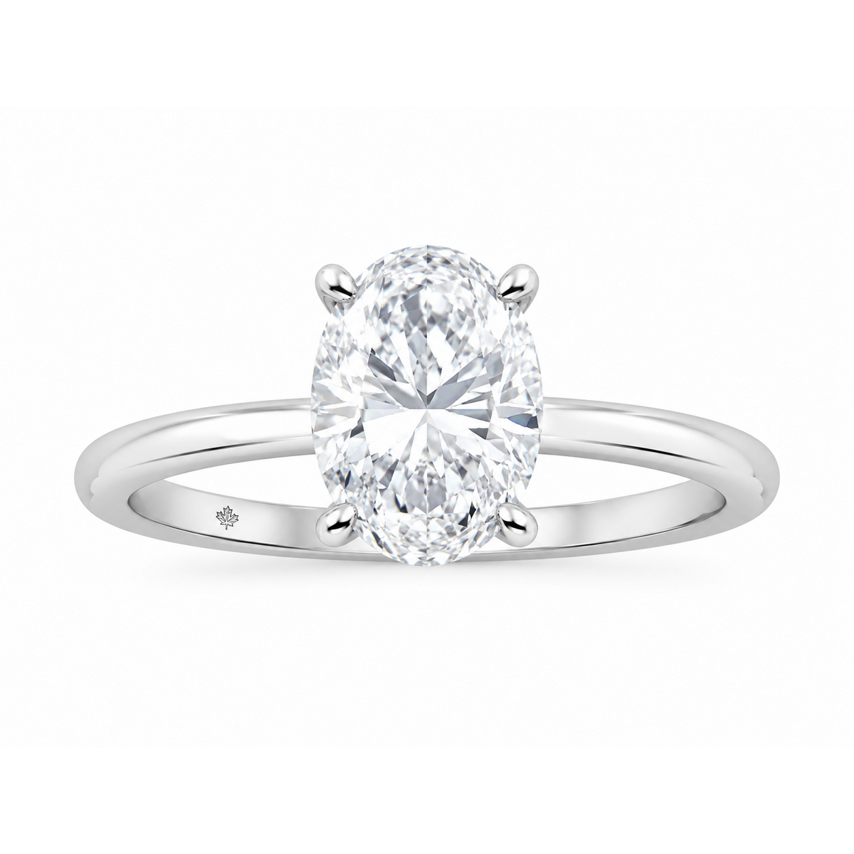 14K White Gold 4.00ctw Marquise Lab Grown Hidden Halo Diamond Engagement Ring