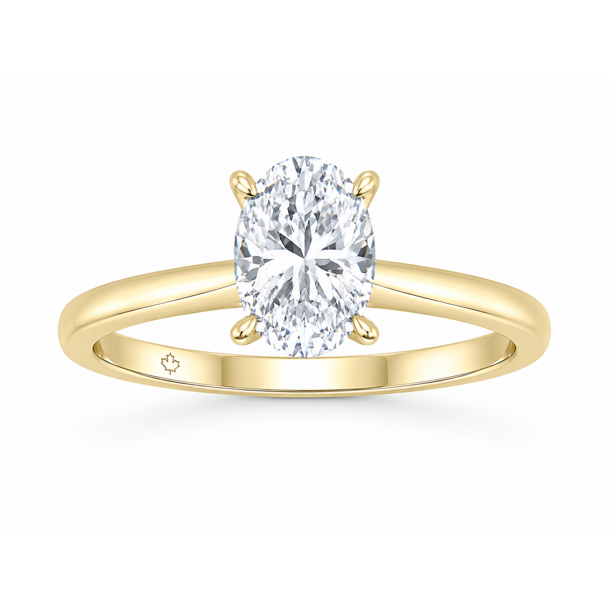 14K Yellow Gold 2.00ctw Radiant Lab Grown Solitaire Diamond Engagement Ring