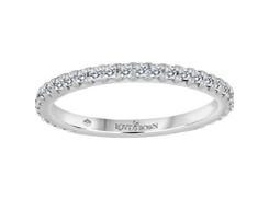 14K White Gold 0.40ctw Round Lab Grown Full Anniversary Diamond Women's Wedding Band