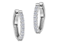 14K White Gold Round 1.00, Lab Grown, Diamond, Earrings