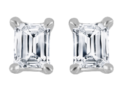 14K White Gold , Lab Grown, Diamond, Earrings