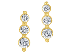 10K Yellow Gold , Lab Grown, Diamond, Earrings