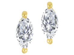 10K Yellow Gold Marquise 0.40, Lab Grown, Diamond, Earrings