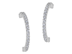 10K White Gold Pear 0.45, Lab Grown, Diamond, Earrings
