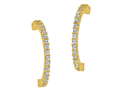 10K Yellow Gold Round 0.45, Lab Grown, Diamond, Earrings