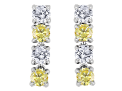 10K White Gold Round 1.12, Lab Grown, Diamond, Earrings