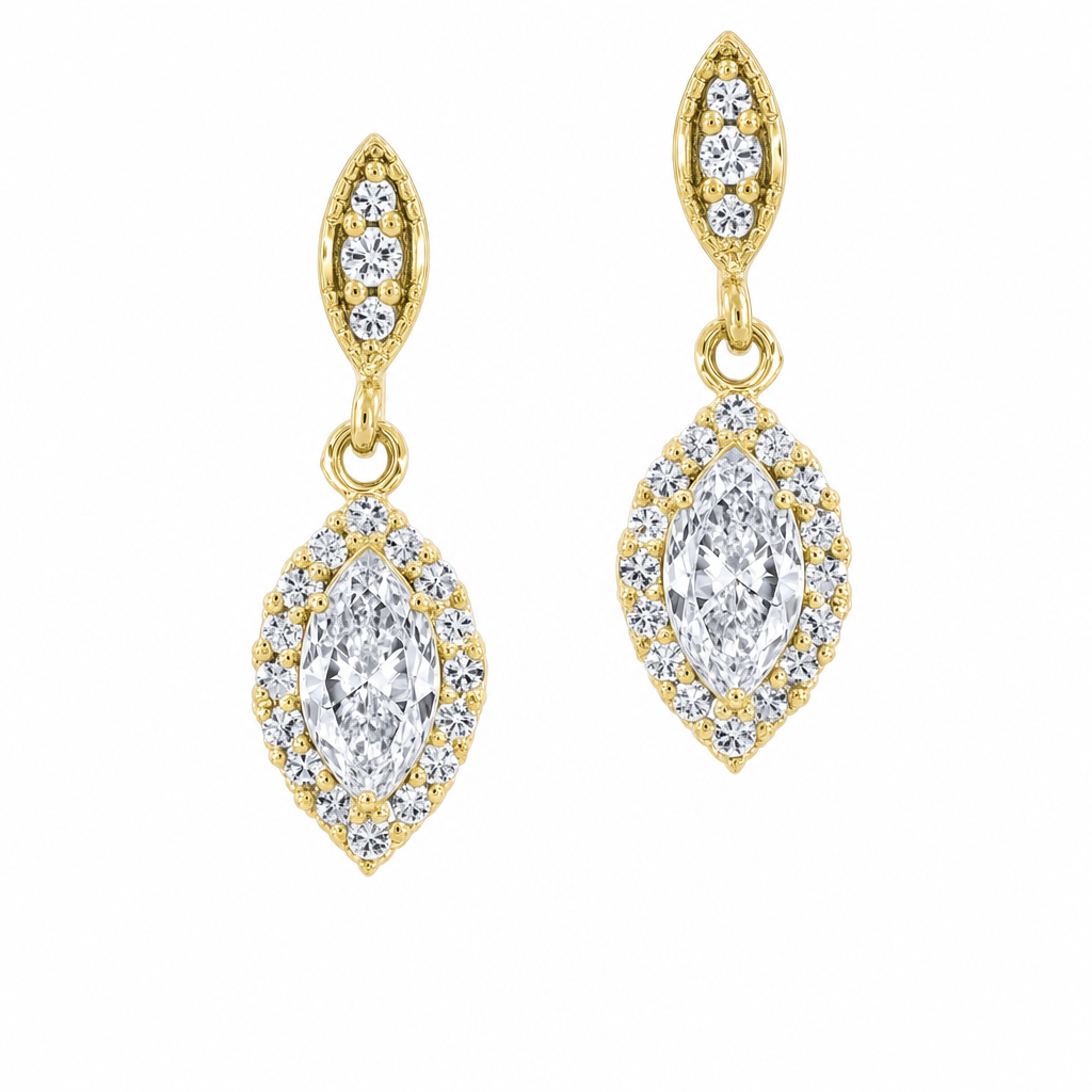 10K Yellow Gold , Lab Grown, Diamond, Earrings