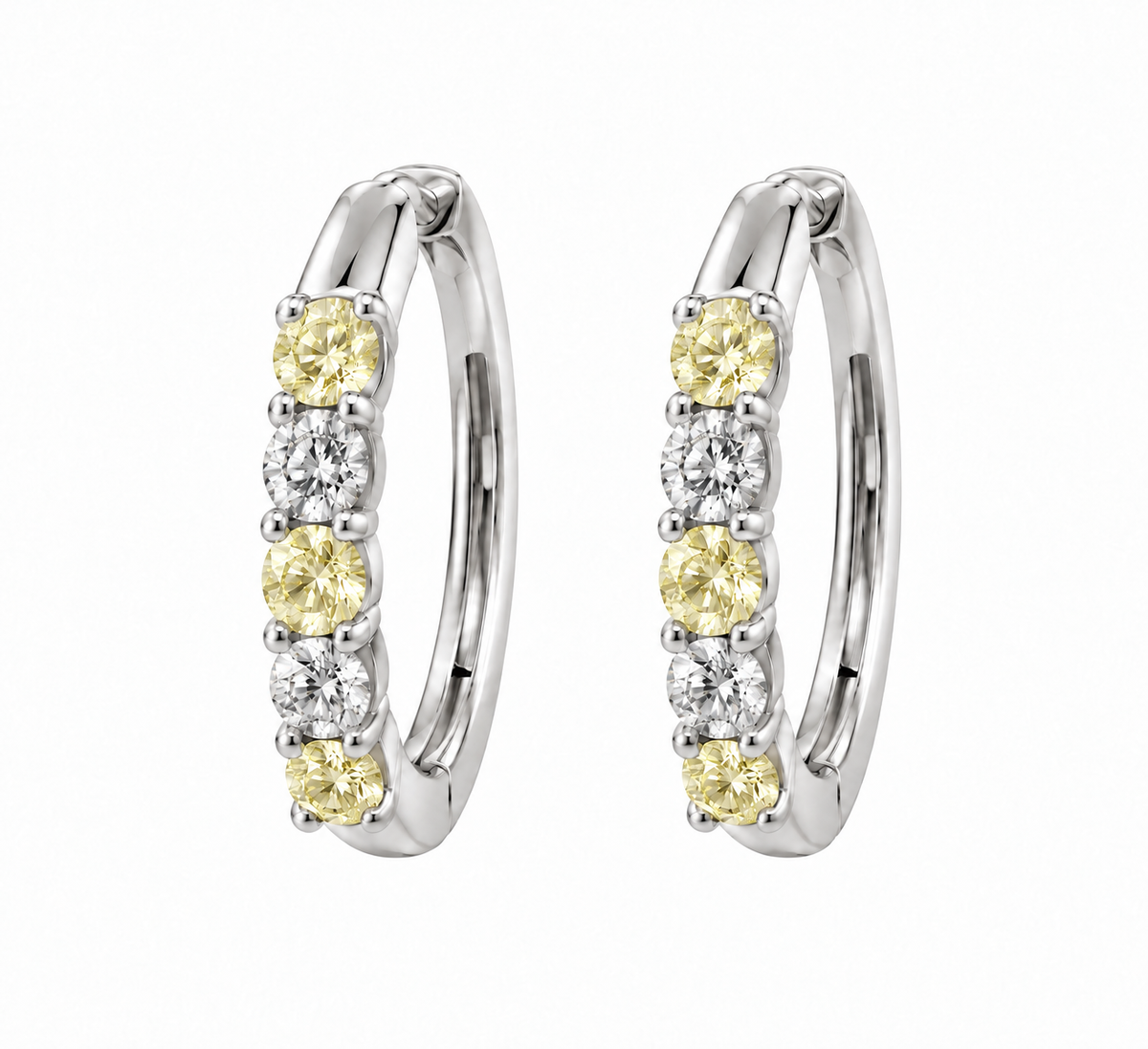 14K Yellow Gold Round 0.36, Lab Grown, Diamond, Earrings