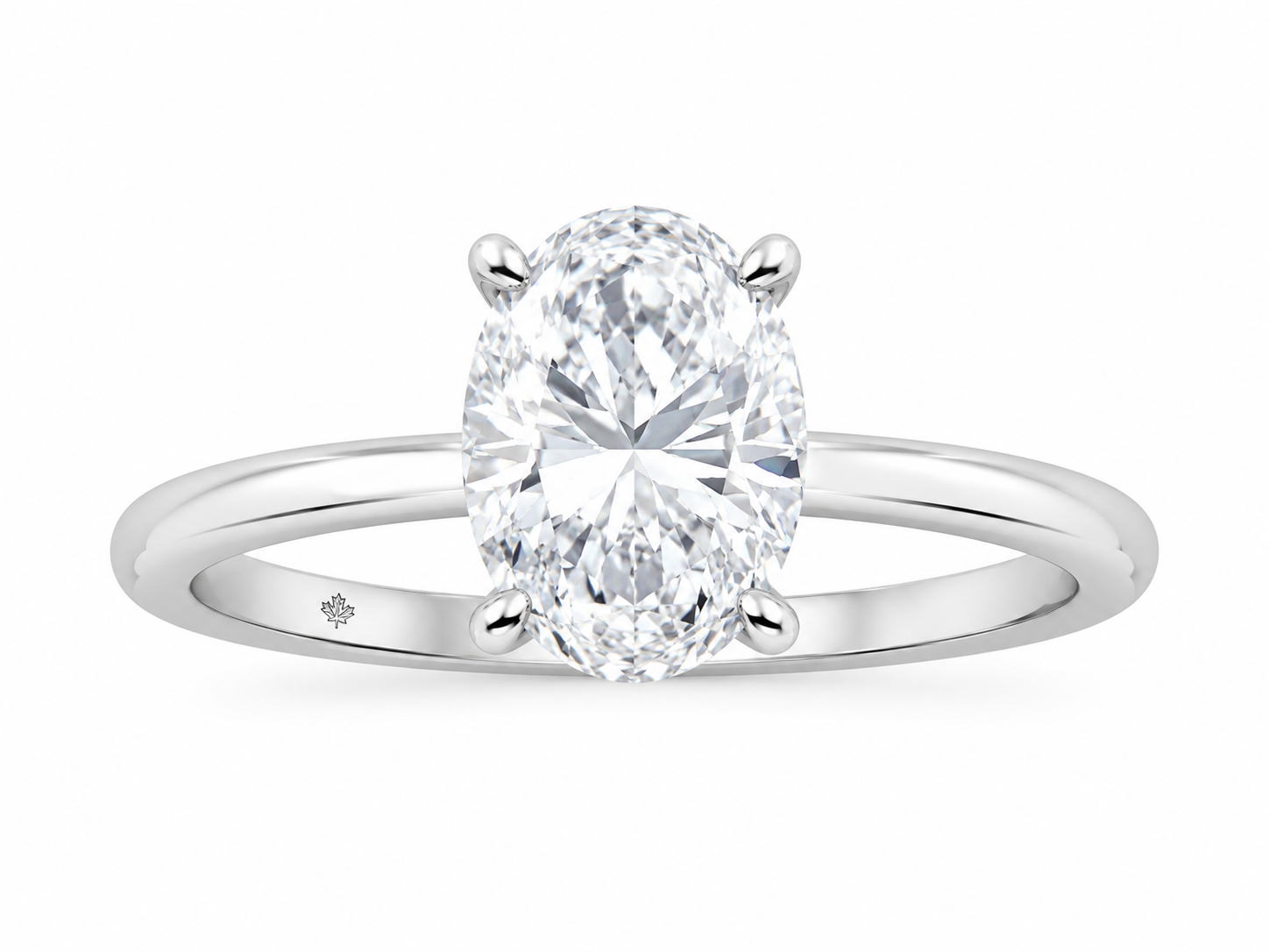 14K White Gold 4.00ctw Marquise Lab Grown Hidden Halo Diamond Engagement Ring