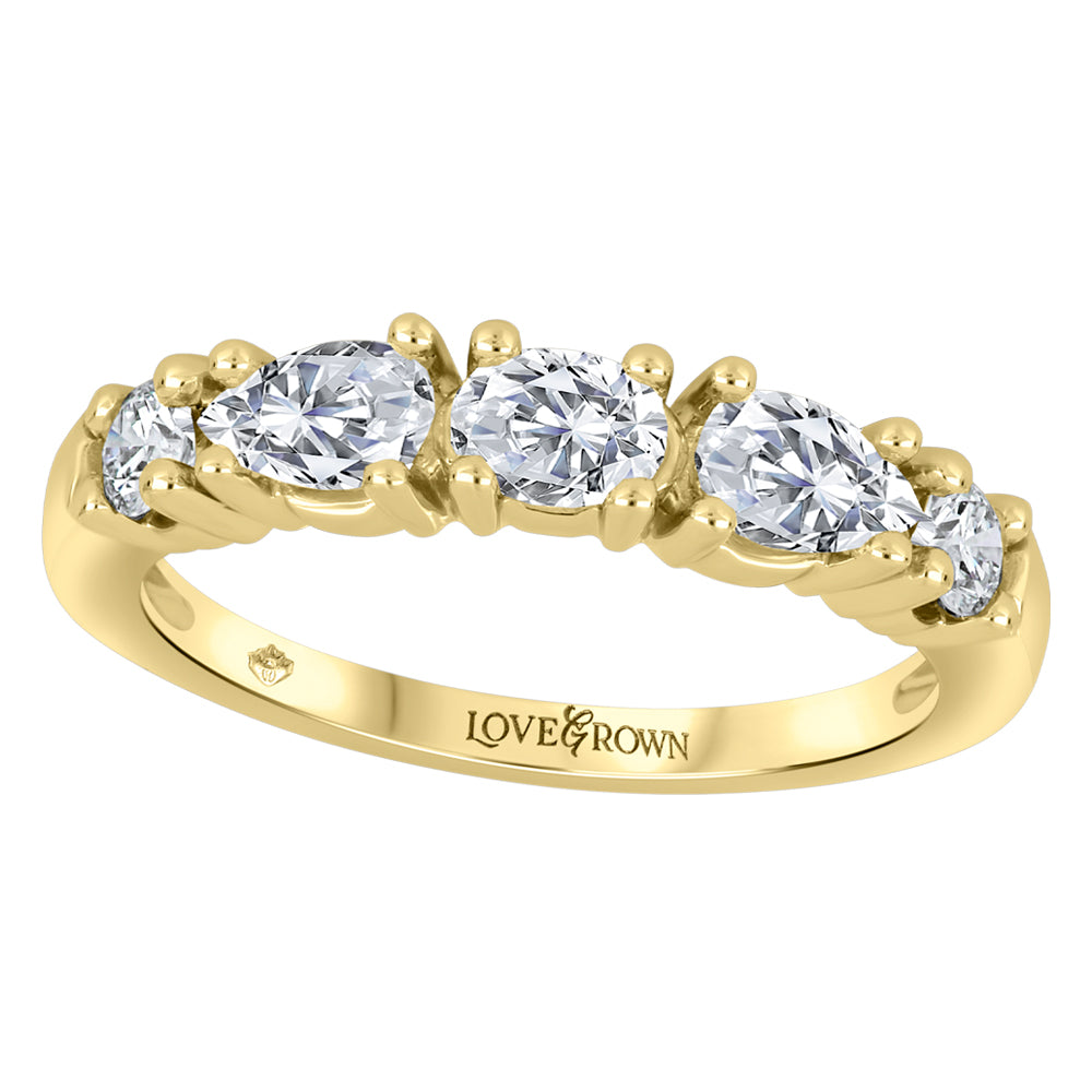 14K Rose Gold 1.00ctw Pear Lab Grown Classic Diamond Women's Wedding Band
