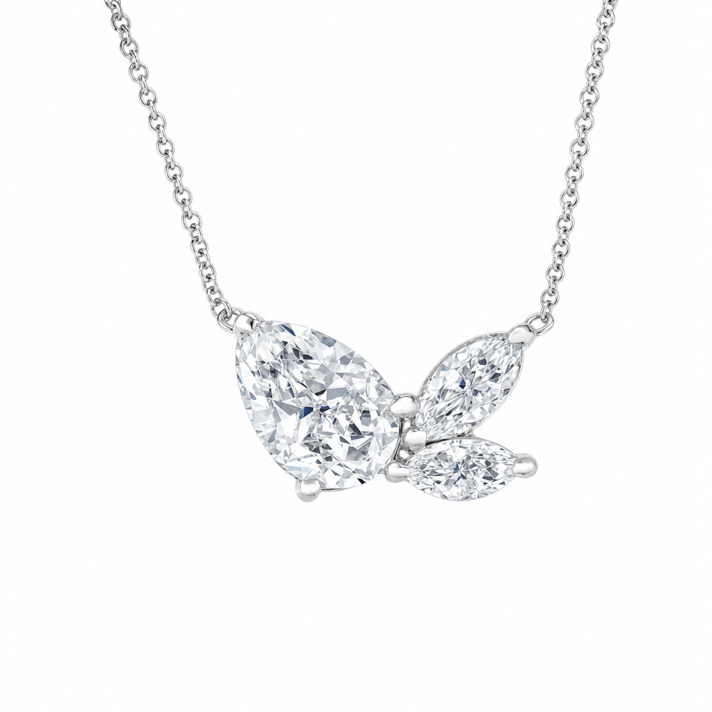 Fancy Link 10K White Gold 1.50 Lab Grown, Diamond